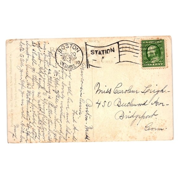 City Hospital Boston Massachusetts Vintage Postcard Valentine Sons Publishing Co - Picture 2 of 2